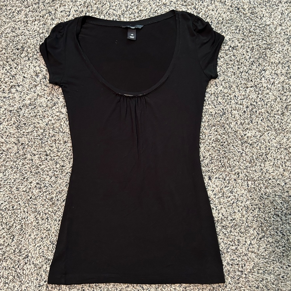 Women’s H&M Black Short Sleeve Top! Size XSmall!